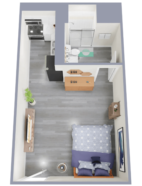 Studio 1 bath at Tides on East Cactus Apartments, Phoenix, Arizona